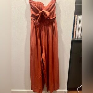Vestique Rust Strapless Jumpsuit